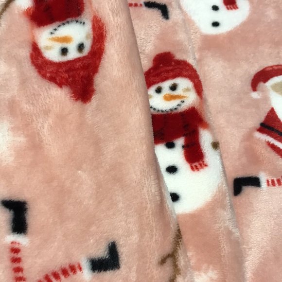 Christmas Cozy Blanket Snowmen Snow Santa Adorable So Soft NEW FINA… - Picture 3 of 9